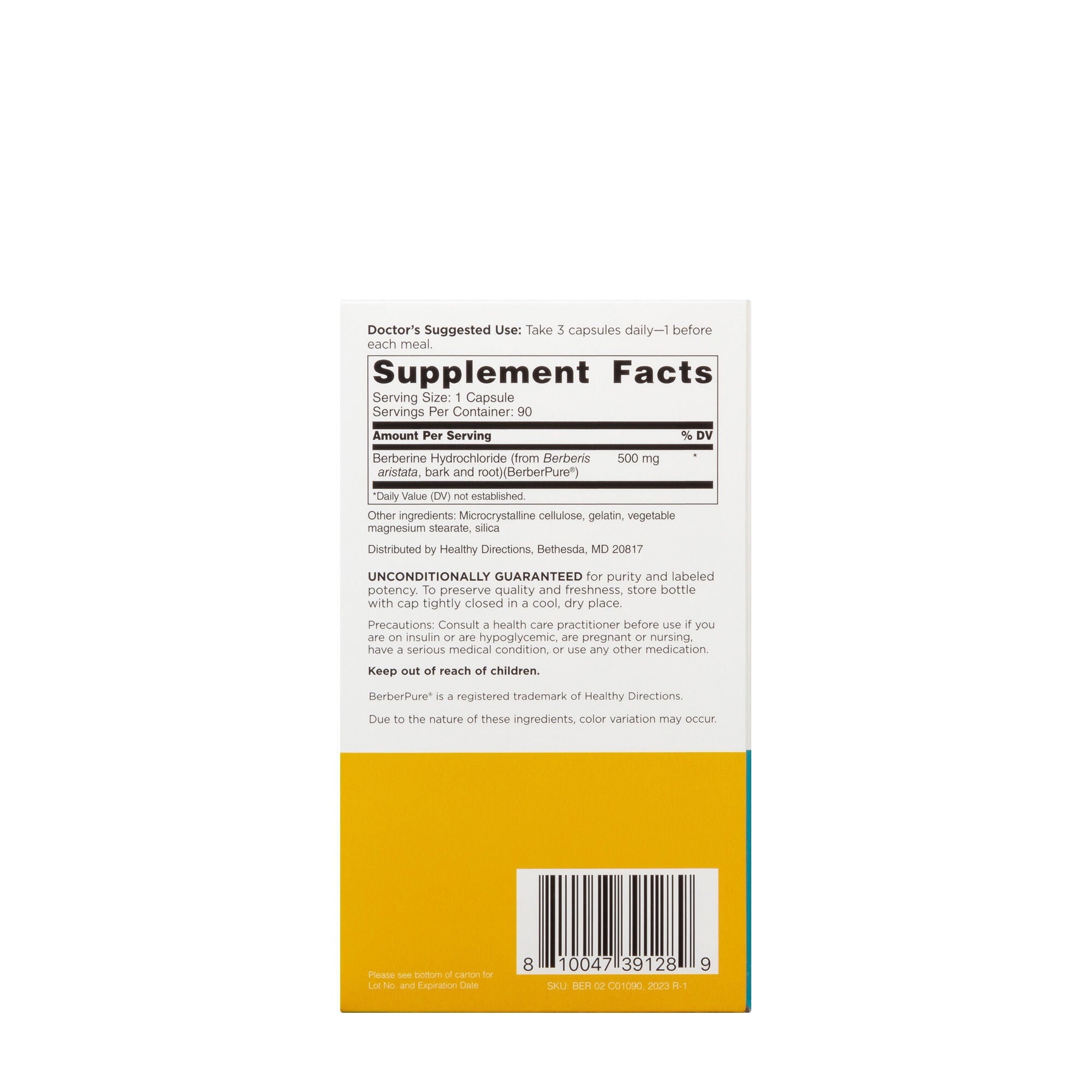 Berberine Clinical Grade - 90 Capsules (30 Servings)  | GNC